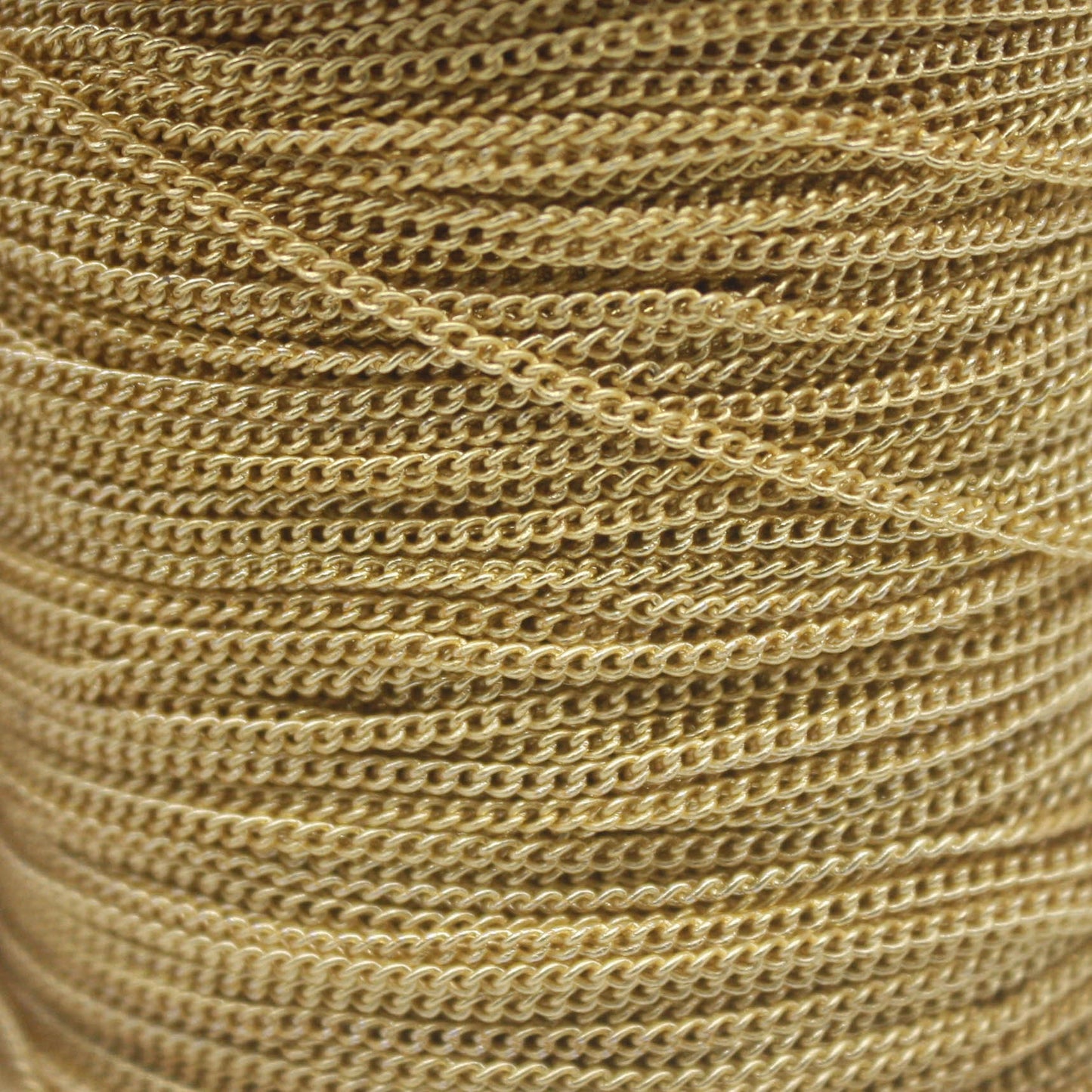 New 100 Non Tarnish Curb Chain - 18K Gold Plated Solder Curb Chain - 1.6mm Link - Anti Tarnish Free Resistant Curb Chain - AT1.6S