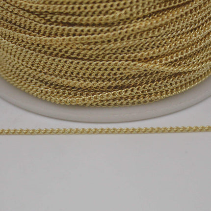 New 300 Non Tarnish Curb Chain - 18K Gold Plated Solder Curb Chain - 1.6mm Link - Anti Tarnish Free Resistant Curb Chain - AT1.6S