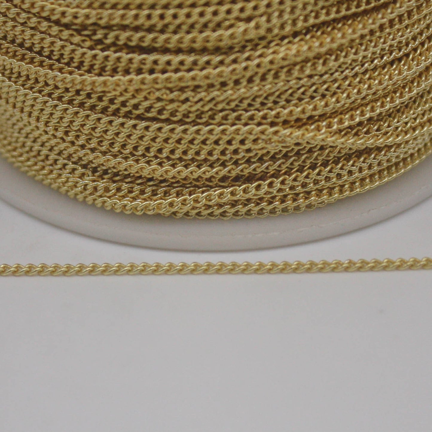 New 100 Non Tarnish Curb Chain - 18K Gold Plated Solder Curb Chain - 1.6mm Link - Anti Tarnish Free Resistant Curb Chain - AT1.6S