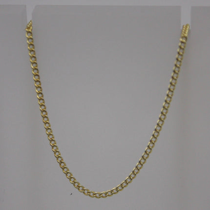 32 Ft Non Tarnish Curb Chain -  18K Gold Plated Solder Curb Chain - 1.6mm Link - Anti Tarnish Free Resistant Curb Chain - AT1.6S