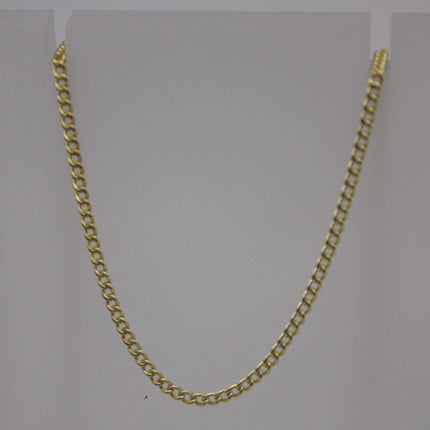 New 300 Non Tarnish Curb Chain - 18K Gold Plated Solder Curb Chain - 1.6mm Link - Anti Tarnish Free Resistant Curb Chain - AT1.6S