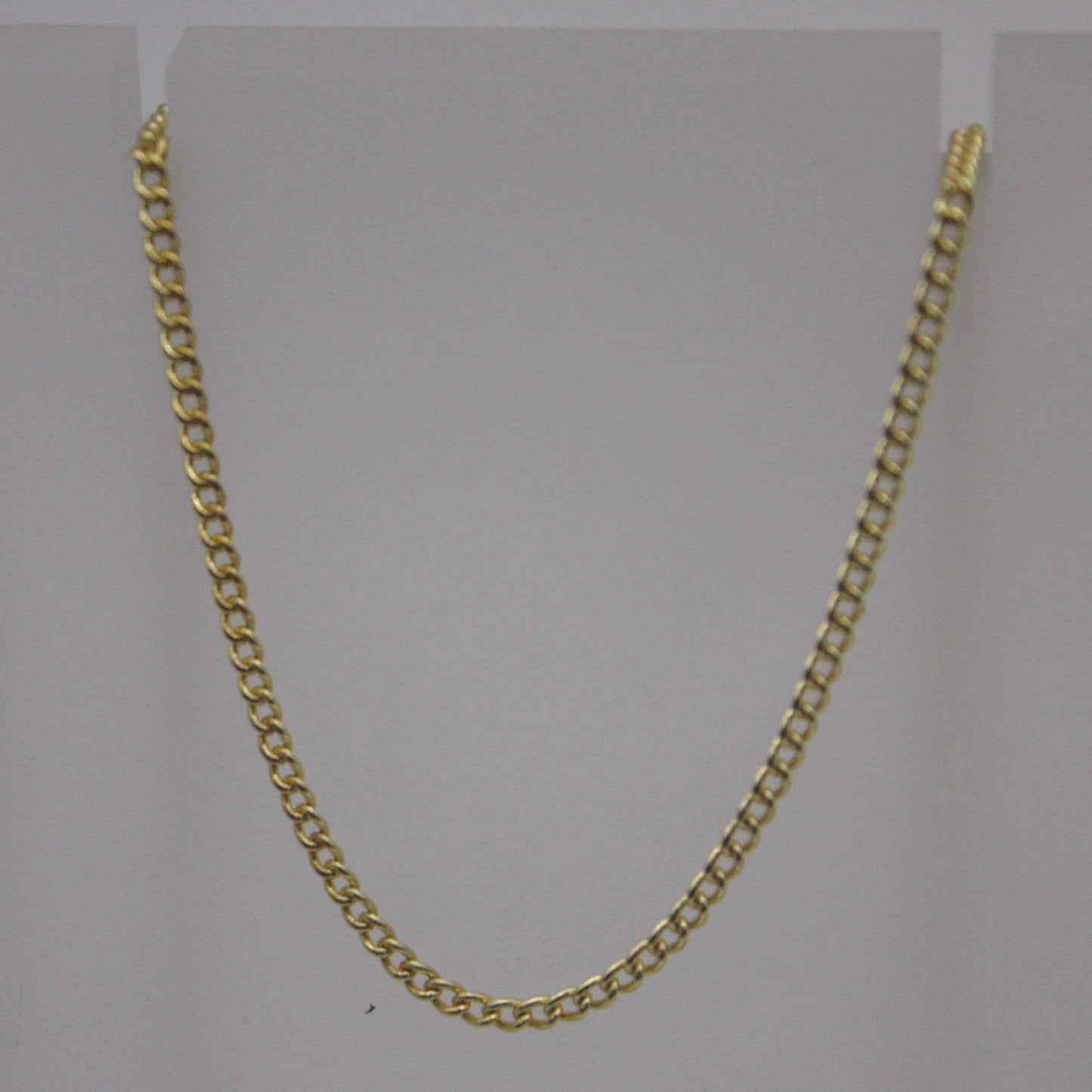 New 300 Non Tarnish Curb Chain - 18K Gold Plated Solder Curb Chain - 1.6mm Link - Anti Tarnish Free Resistant Curb Chain - AT1.6S