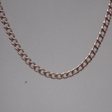 New 100 Non Tarnish Curb Chain - Rose Gold Plated Solder Curb Chain - 1.6mm Link - Anti Tarnish Free Resistant Curb Chain - AT1.6S