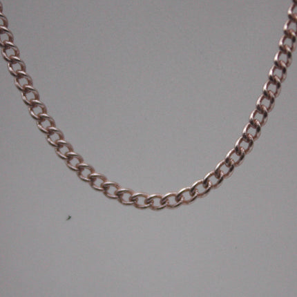 32 Ft Non Tarnish Curb Chain -  Rose Gold Plated Solder Curb Chain - 1.6mm Link - Anti Tarnish Free Resistant Curb Chain - AT1.6S
