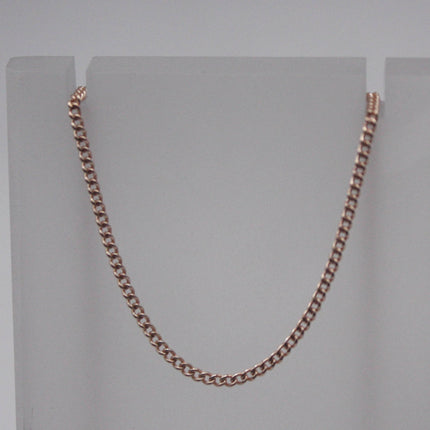 32 Ft Non Tarnish Curb Chain -  Champagne (Pinky) Gold Plated Solder Curb - 1.6mm Link - Anti Tarnish Free Resistant Curb Chain - AT1.6S