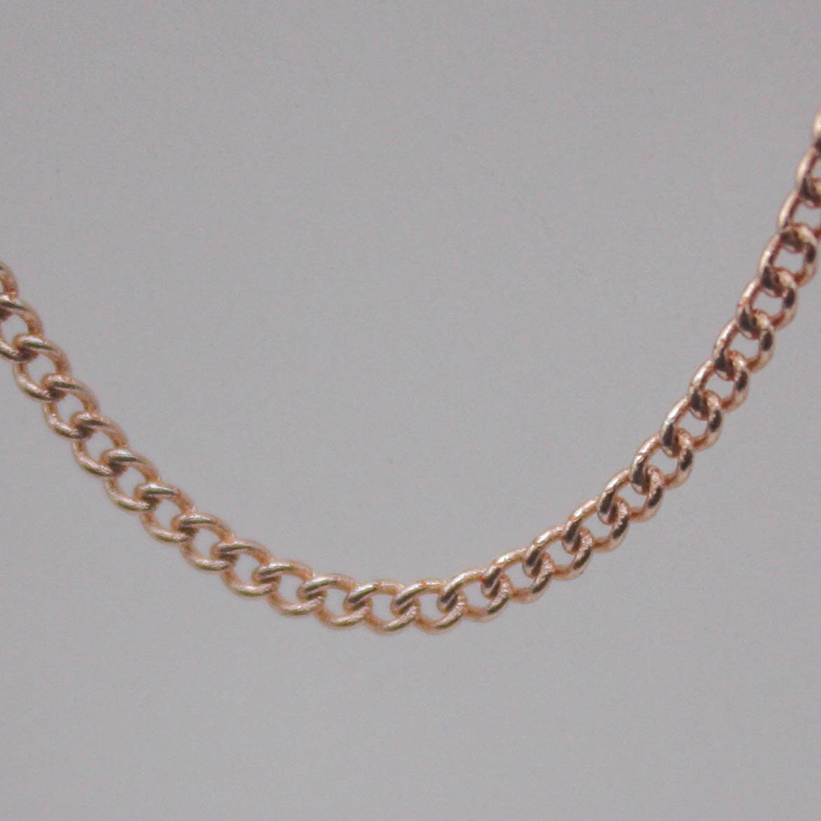 32 Ft Non Tarnish Curb Chain -  Champagne (Pinky) Gold Plated Solder Curb - 1.6mm Link - Anti Tarnish Free Resistant Curb Chain - AT1.6S