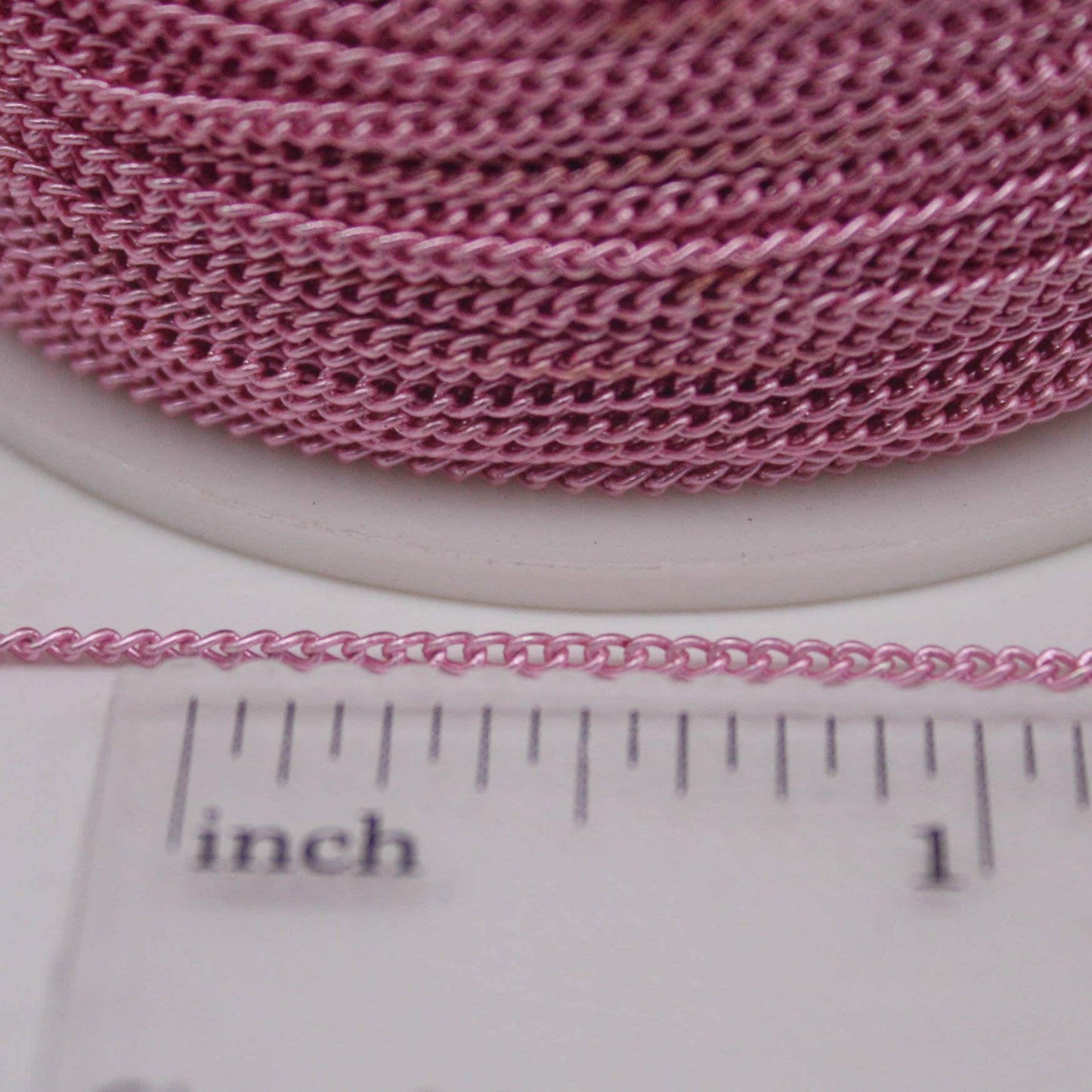 10 Ft. Non Tarnish Curb Chain - Pink Copper Plated Solder Curb Chain - 1.6mm Link -  Anti Tarnish Free Curb Chain - AT1.6S