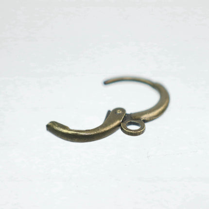 Leverback Earring 30 Pcs - ROUND Bulk  Antique Brass - High Quality Sturdy Dedicated Round Earring Ear Wire Hook - 12mm Width - ELR12