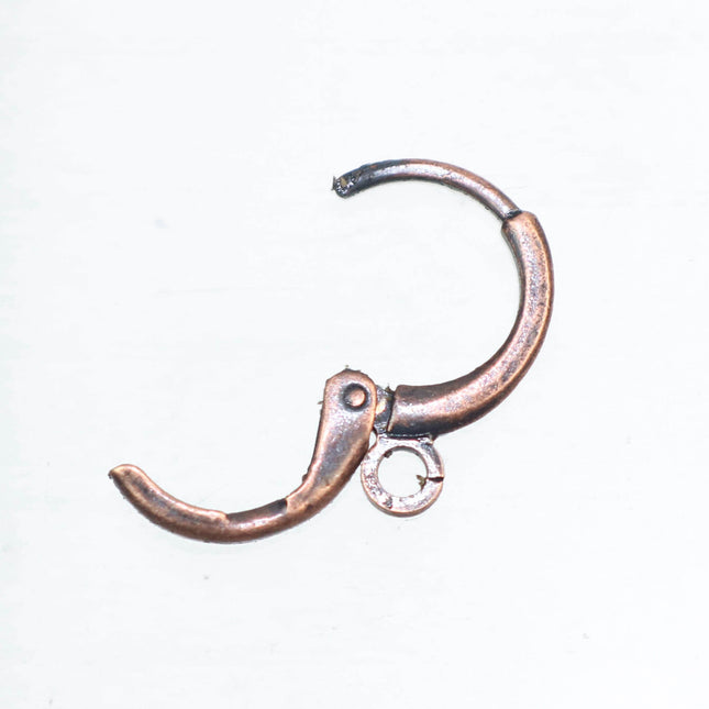Leverback Earring 30 Pcs - ROUND Bulk  Antique Copper - High Quality Sturdy Dedicated Round Earring Ear Wire Hook - 12mm Width - ELR12