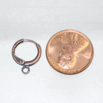 Leverback Earring 30 Pcs - ROUND Bulk  Antique Copper - High Quality Sturdy Dedicated Round Earring Ear Wire Hook - 12mm Width - ELR12