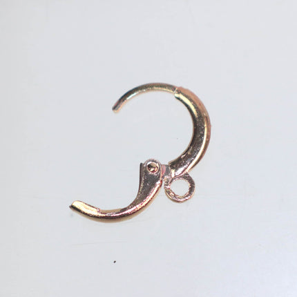 Leverback Earring 30 Pcs - ROUND Bulk  Champagne Gold Plated - High Quality Sturdy Dedicated Round Earring Ear Wire - 12mm Width - ELR12