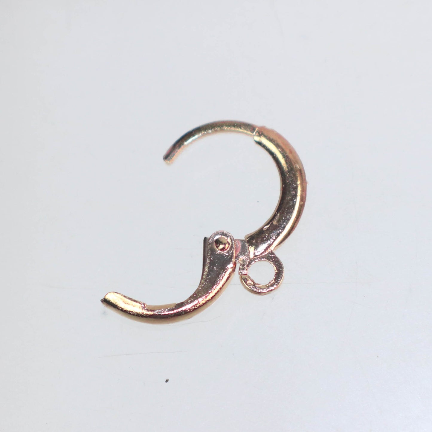 Leverback Earring 30 Pcs - ROUND Bulk  Champagne Gold Plated - High Quality Sturdy Dedicated Round Earring Ear Wire - 12mm Width - ELR12