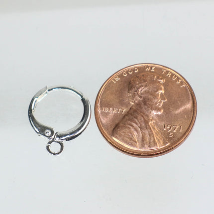 Silver Leverback Earring 30 Pcs - ROUND Bulk  Sterling Silver Plated - High Quality Sturdy Dedicated Round Earring - 12mm Width - ELR12