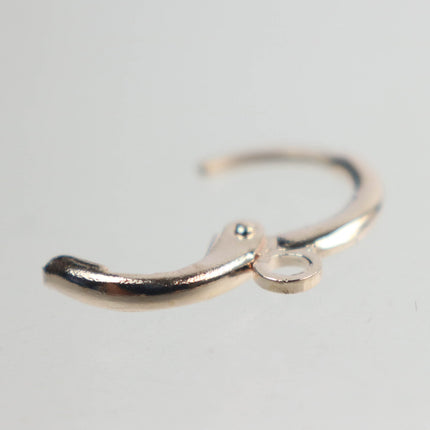Rose Gold Leverback Earring 30 Pcs - ROUND Bulk - High Quality Sturdy Dedicated Round Earring Ear Wire - 12mm Width - ELR12