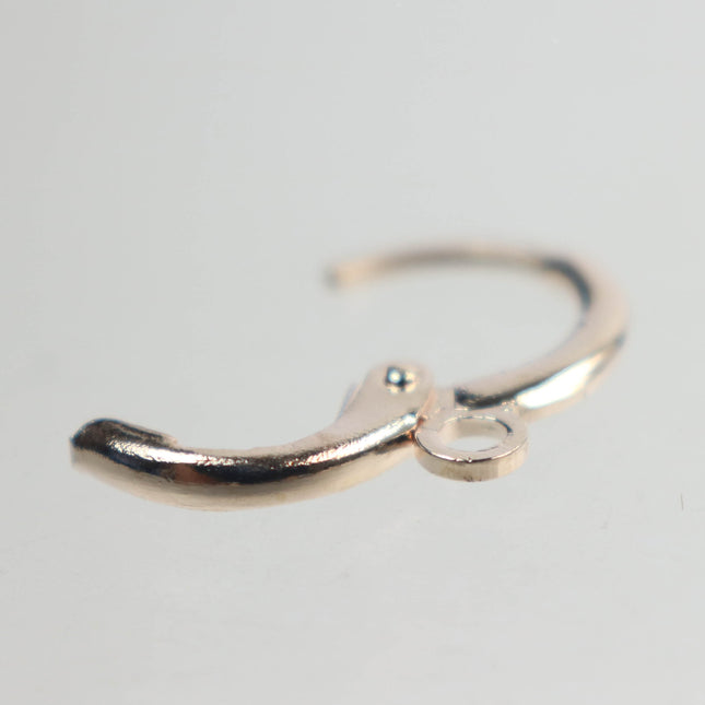 Rose Gold Leverback Earring 30 Pcs - ROUND Bulk - High Quality Sturdy Dedicated Round Earring Ear Wire - 12mm Width - ELR12