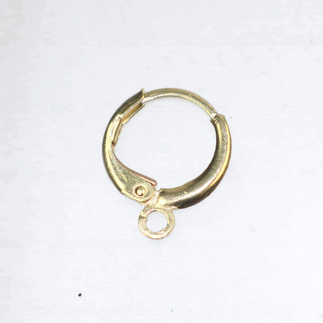 Leverback Earring 30 Pcs - ROUND Bulk raw BRASS Nude Color - High Quality Sturdy Dedicated Round Earring Ear Wire - 12mm Width - ELR12