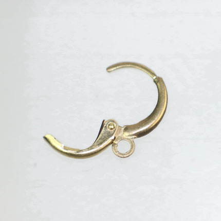 Leverback Earring 30 Pcs - ROUND Bulk raw BRASS Nude Color - High Quality Sturdy Dedicated Round Earring Ear Wire - 12mm Width - ELR12