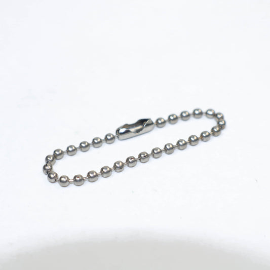 100 Pcs -  Keychain - 4inch 10cm - 2.4mm Ball Chain Rhodium Plated With Snap On Hooks