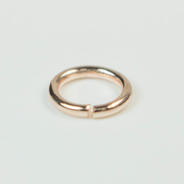 Rose Gold Jump Ring Bulk Open Link - 8mm - 100 Pcs - 1.2mm 16G 16 Gauge Thickness - Round Jewelry Finding Making Connector Jumpring  12x8mm