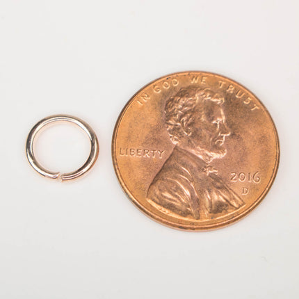 Rose Gold Jump Ring Bulk Open Link - 8mm - 100 Pcs - 1.2mm 16G 16 Gauge Thickness - Round Jewelry Finding Making Connector Jumpring  12x8mm
