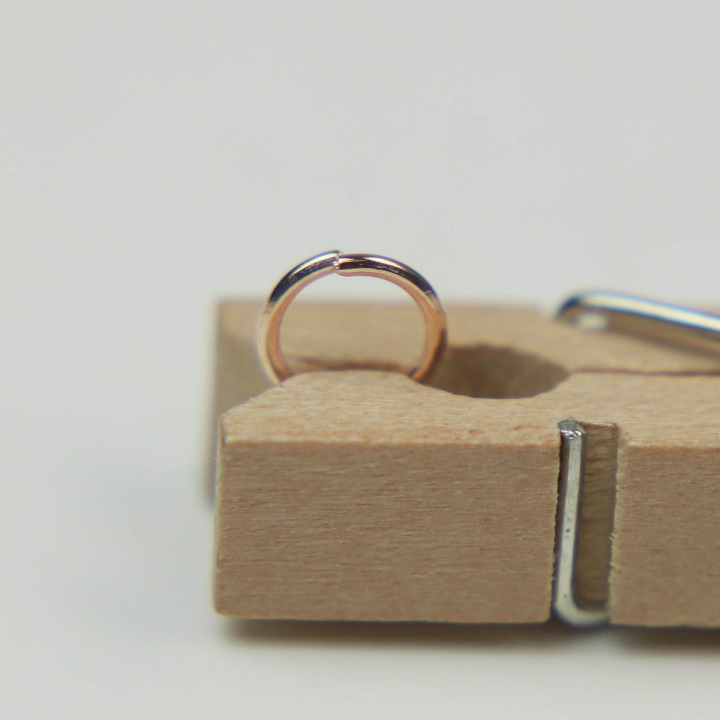 Rose Gold Jump Ring Bulk Open Link - 6mm - 200 Pcs - 0.7mm 21G 21 Gauge Thickness - Round Jewelry Finding Making Connector Jumpring 7x6mm