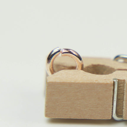 Rose Gold Jump Ring Bulk Open Link - 6mm - 100 Pcs - 1.2mm 16G 16 Gauge Thickness - Round Jewelry Finding Making Connector 12x6mm
