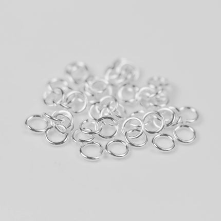 925 Sterling Silver Pure Solid Silver Jump Rings - 4mm 21 Gauge 21G 0.7mm