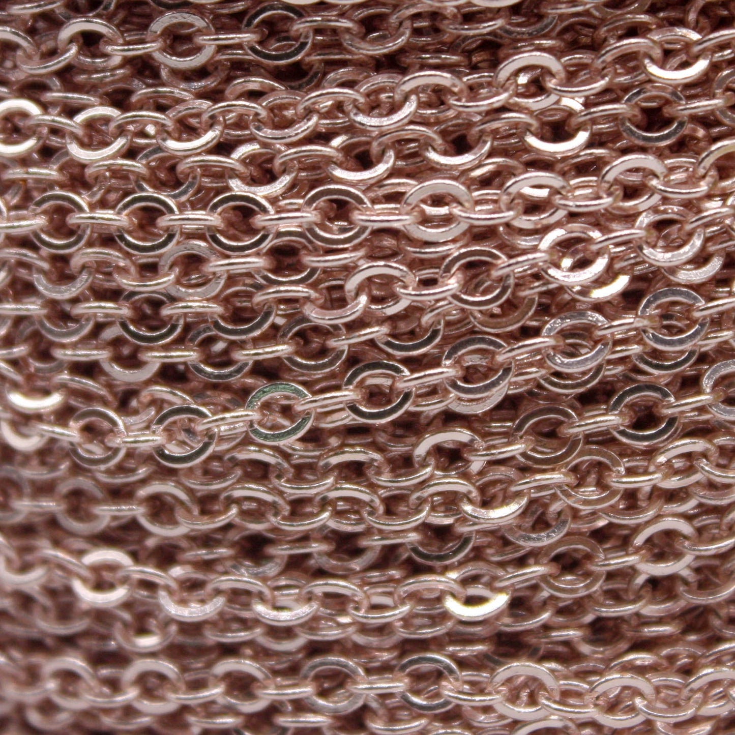 100 Ft Non Tarnish Big Chunky Flat Chain - Rose Gold Plated Flat Cable Chain Sturdy SOLDERED Heavy Chain 4X5mm 22Gauge 22G - AT45F