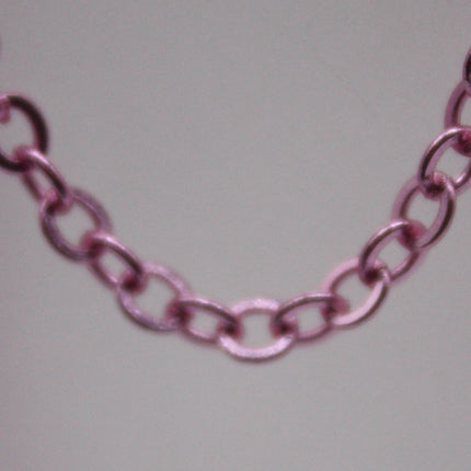 100 Ft Non Tarnish Big Chunky Flat Chain - Pink Copper Plated Flat Cable Chain Sturdy SOLDERED Heavy Chain 4X5mm 22Gauge 22G - AT45F
