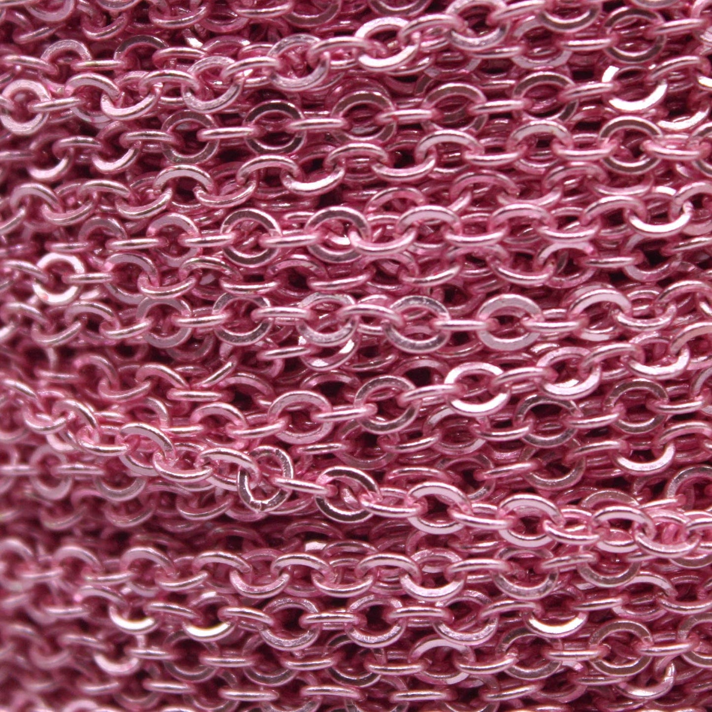 32 Ft Non Tarnish Big Chunky Flat Chain - Pink Copper Plated Flat Cable Chain Sturdy SOLDERED Heavy Chain 4X5mm 22Gauge 22G - AT45F