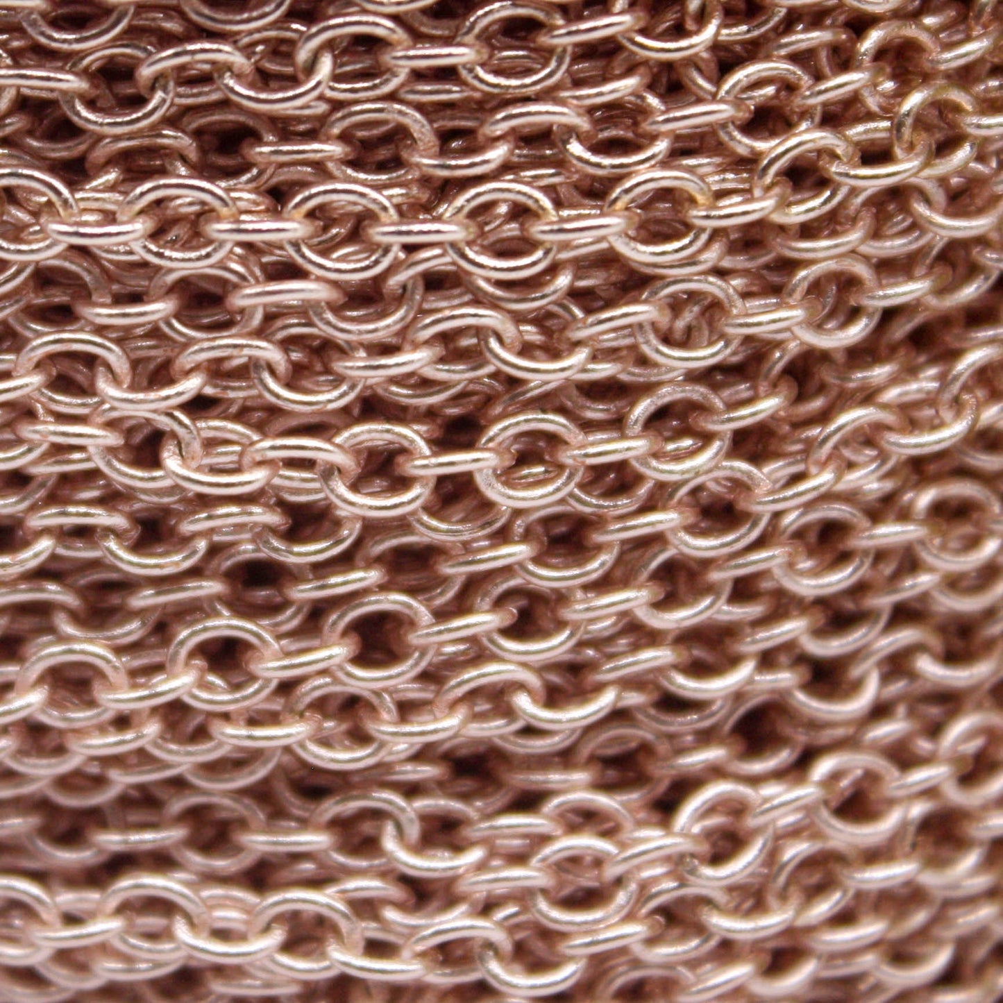 10 Ft Non Tarnish Big Chunky Cable Chain - Rose Gold Plated Round Cable Chain Sturdy SOLDERED Heavy Chain 4X5mm 22Gauge 22G - AT450S