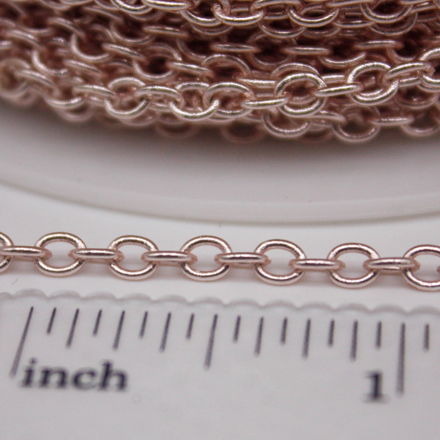 100 Ft Non Tarnish Big Chunky Cable Chain - Rose Gold Plated Round Cable Chain Sturdy SOLDERED Heavy Chain 4X5mm 22Gauge 22G - AT450S