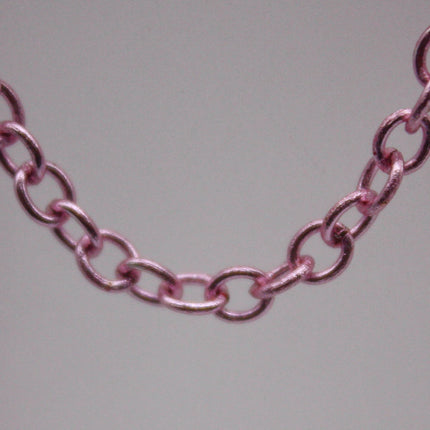 300 Ft Non Tarnish Big Chunky Cable Chain - Pink Copper Plated Round Cable Chain Sturdy SOLDERED Heavy Chain 4X5mm 22Gauge 22G - AT450S