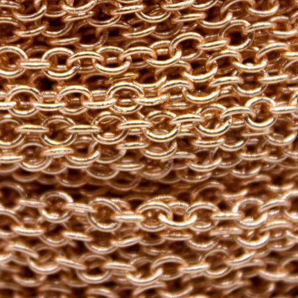 300 Ft Non Tarnish Big Chunky Cable Chain - Champagne Gold Plated Round Cable Chain Sturdy SOLDERED Heavy 4X5mm 22Gauge 22G - AT450S