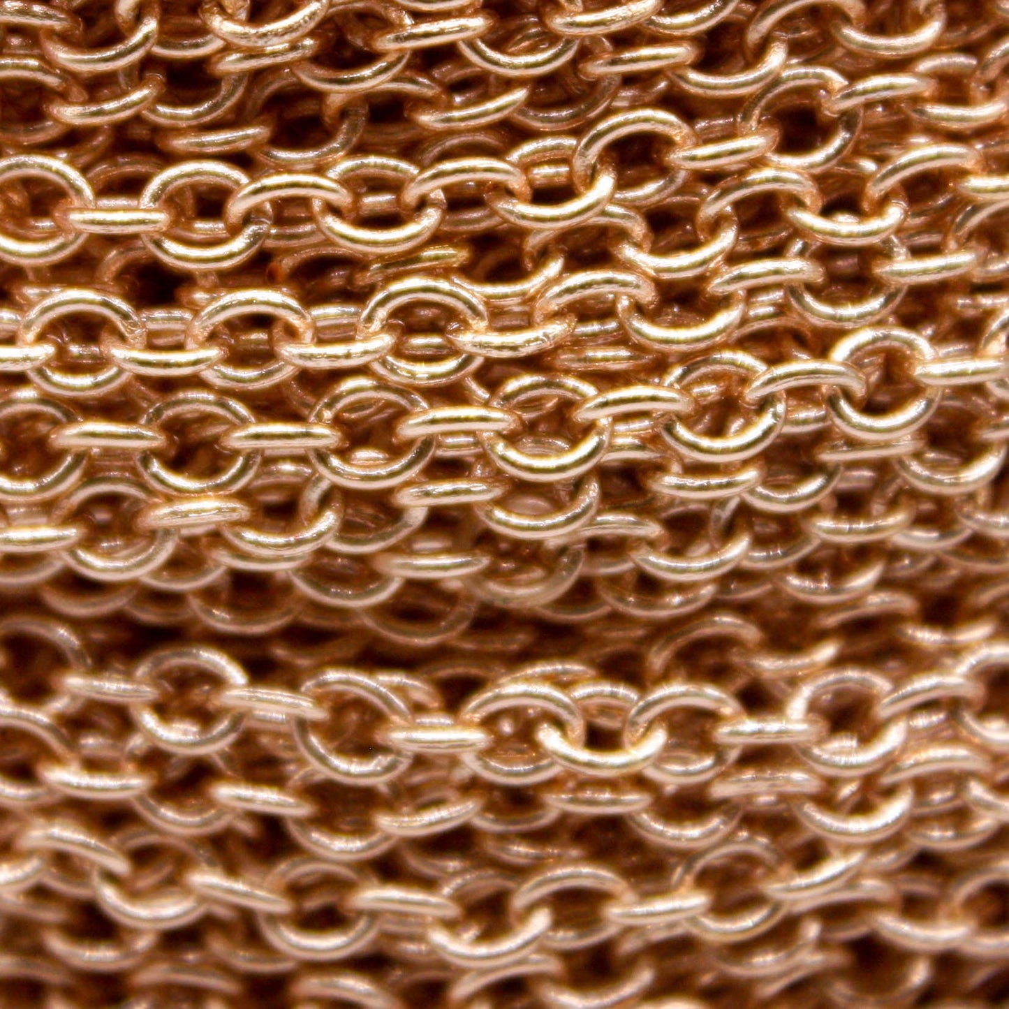 32 Ft Non Tarnish Big Chunky Cable Chain - Champagne Gold Plated Round Cable Chain Sturdy SOLDERED Heavy 4X5mm 22Gauge 22G - AT450S