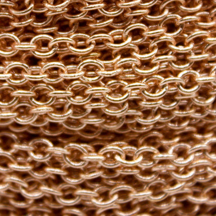 100 Ft Non Tarnish Big Chunky Cable Chain - Champagne Gold Plated Round Cable Chain Sturdy SOLDERED Heavy 4X5mm 22Gauge 22G - AT450S