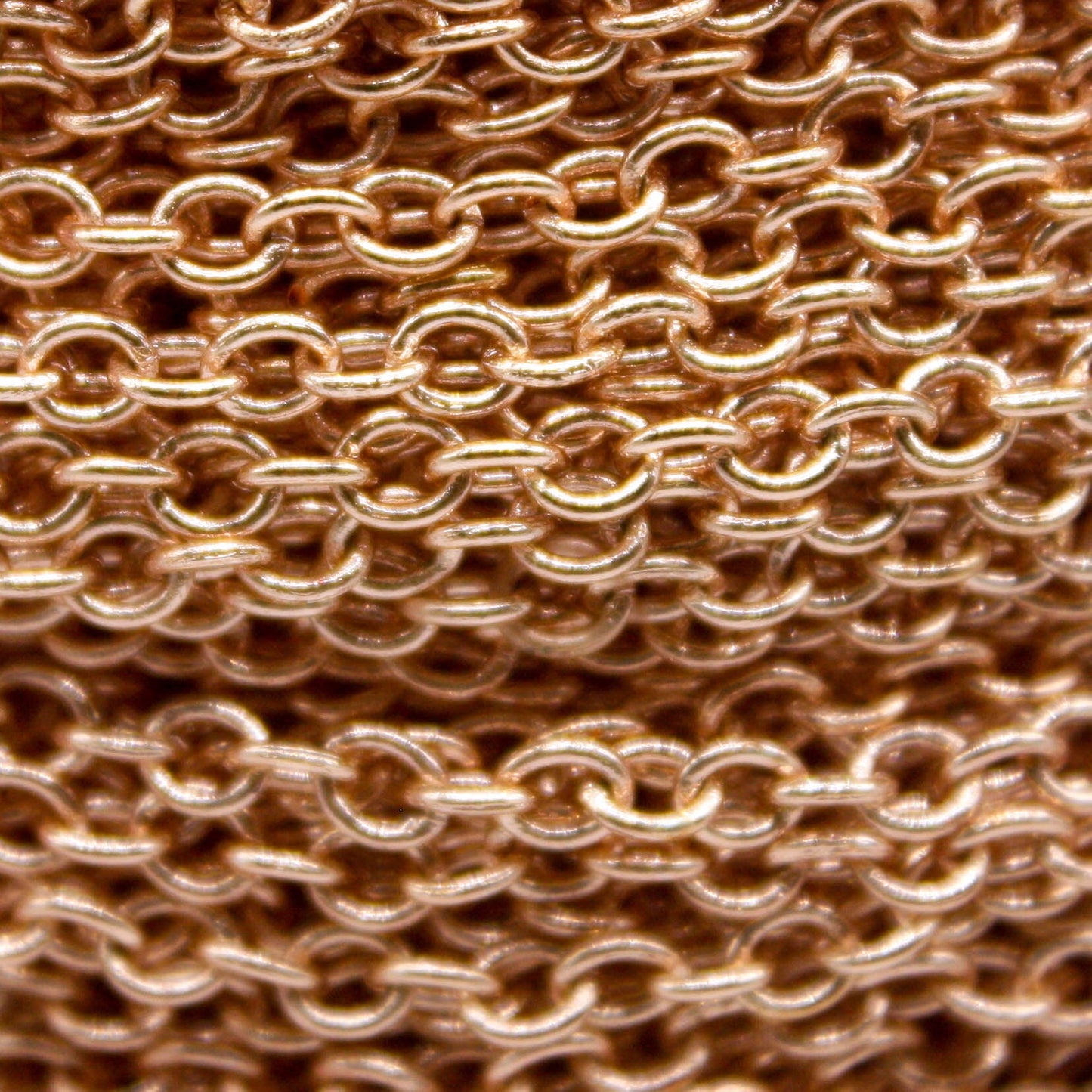 100 Ft Non Tarnish Big Chunky Cable Chain - Champagne Gold Plated Round Cable Chain Sturdy SOLDERED Heavy 4X5mm 22Gauge 22G - AT450S