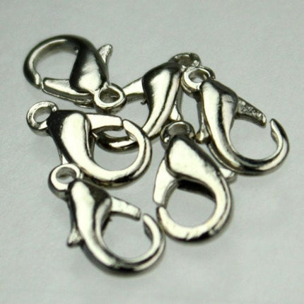 30 pcs of Antique Silver Finished on Alloy Lobster claw clasp - 12X7mm - LOB12A