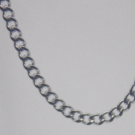 3 feet of Stainless Steel Curb Chain bulk, Diamond Cut Facet, Diamond Cut Edge Curb Chain Necklace Bracelet - 2.0mm width 1.0mm thickness