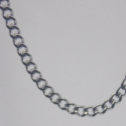 3 feet of Stainless Steel Curb Chain bulk, Diamond Cut Facet, Diamond Cut Edge Curb Chain Necklace Bracelet - 2.0mm width 1.0mm thickness