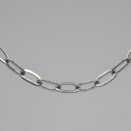 NEW - Stainless Steel chain bulk, 3 ft of Surgical Stainless Steel Soldered Sturdy Small Oval FLAT cable chain - 3.6x2.0mm SOLDERED Link