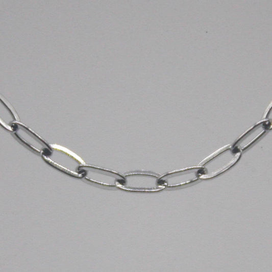 NEW - Stainless Steel chain bulk, 10 ft of Surgical Stainless Steel Soldered Sturdy Small Oval FLAT cable chain - 3.6x2.0mm SOLDERED Link