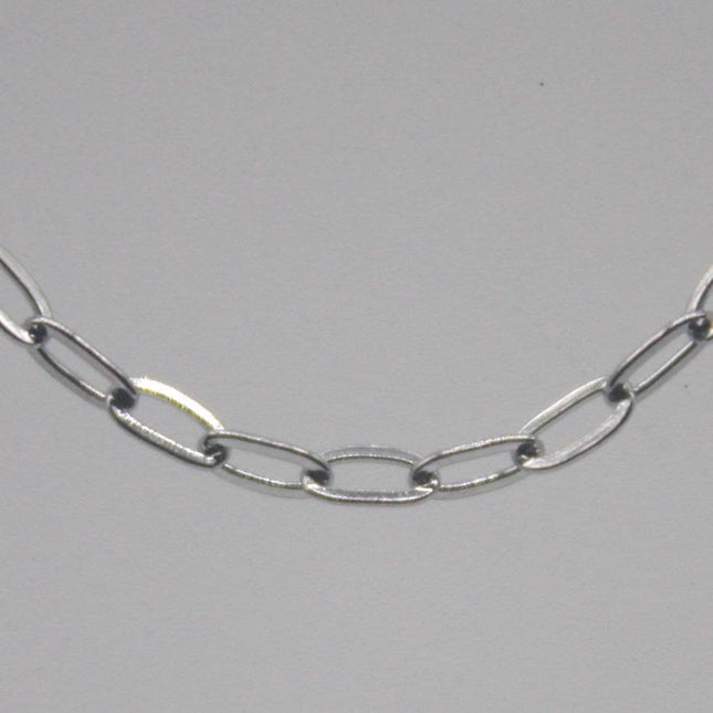 NEW - Stainless Steel chain bulk, 10 ft of Surgical Stainless Steel Soldered Sturdy Small Oval FLAT cable chain - 3.6x2.0mm SOLDERED Link