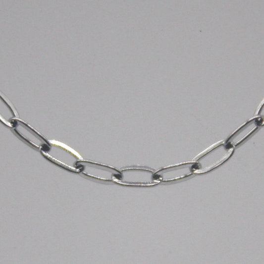 NEW - Stainless Steel chain bulk, 30 ft of Surgical Stainless Steel Soldered Sturdy Small Oval FLAT cable chain - 3.6x2.0mm SOLDERED Link