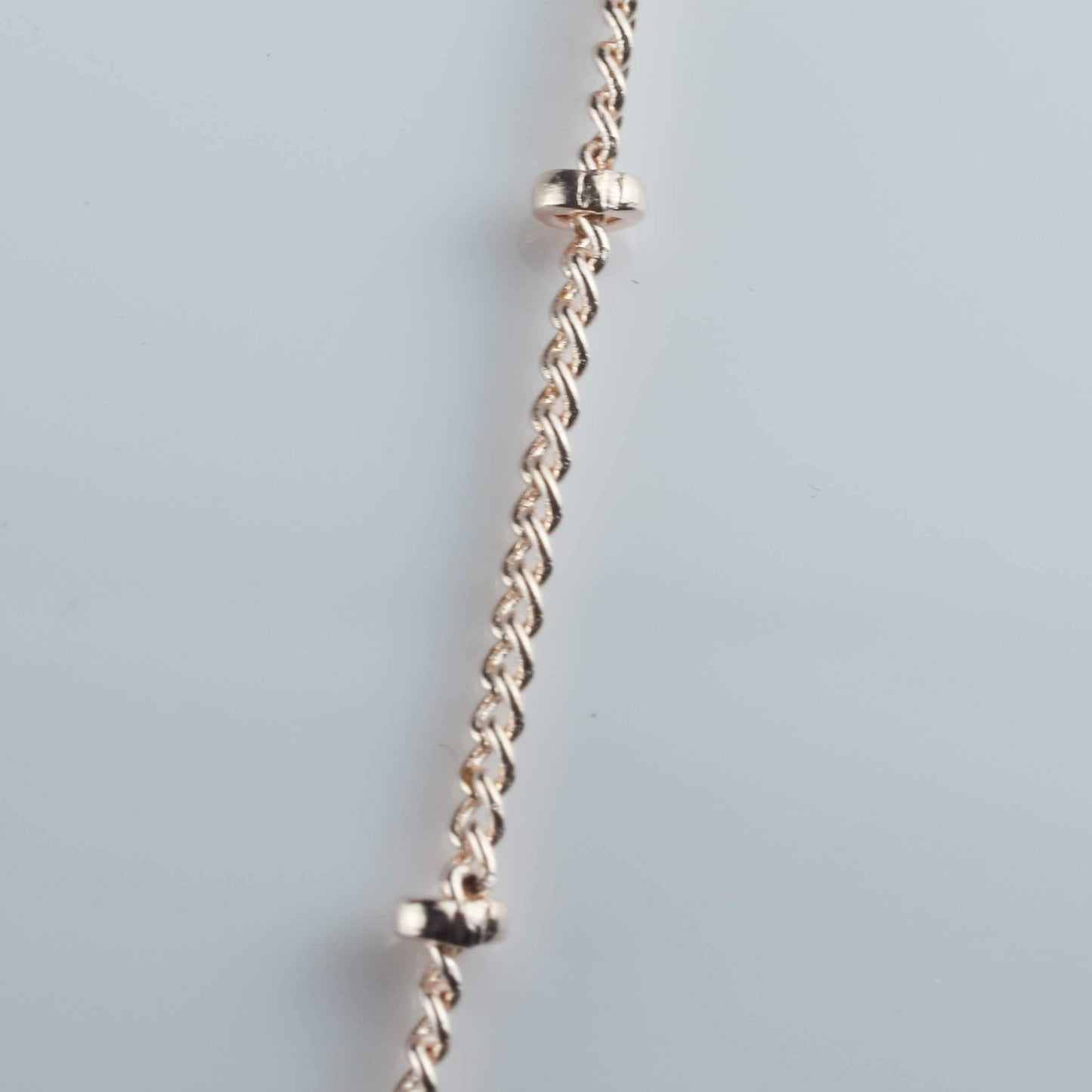 100 Ft Rose Gold Satellite Chain Bulk - Dainty Delicate Cable BALL Bead Chain - 1.3mm Curb SOLDERED Necklace Chain - 1.3SAT