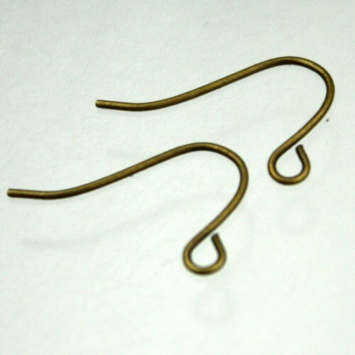 100 pcs of Antique Brass Earrings Hook 20X11mm - French Hook - Simple Earwire Earring Hook - ERSIMPLE