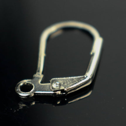 50 Pcs of Sterling Silver Plated LONG D Lever back Earrings Earwire - 10.5X19mm