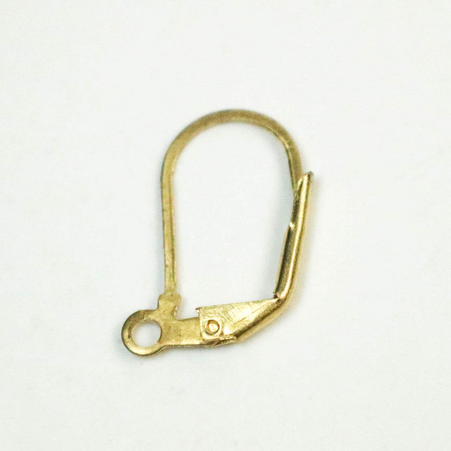 50 Pcs of Gold Plated LONG D Lever back Earrings Earwire - 10.5X19mm