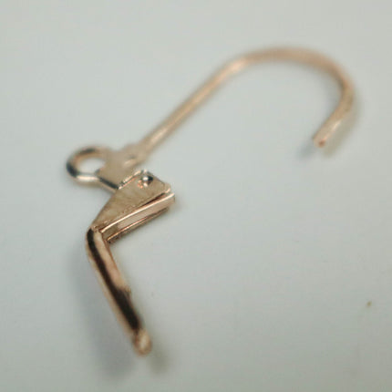 50 Pcs of Champagne (Pinky) Gold Plated LONG D Lever back Earrings Earwire - 10.5X19mm