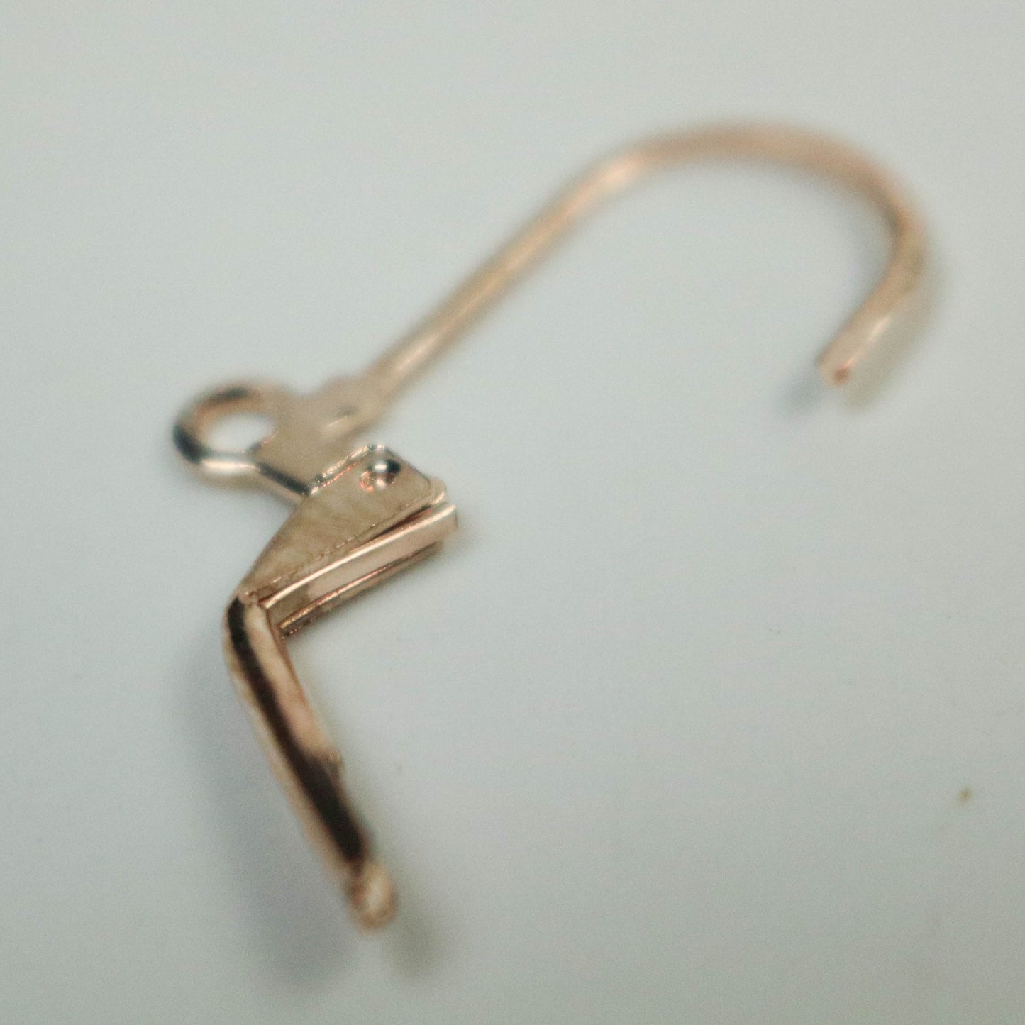 50 Pcs of Champagne (Pinky) Gold Plated LONG D Lever back Earrings Earwire - 10.5X19mm - Ship from California USA